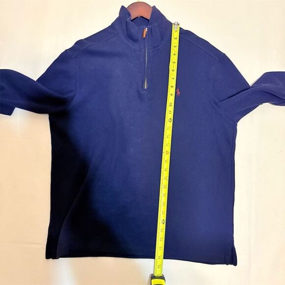Polo Ralph Lauren Men's Blue Quarter Zip Pullover Sweater Size L - Picture 6 of 9